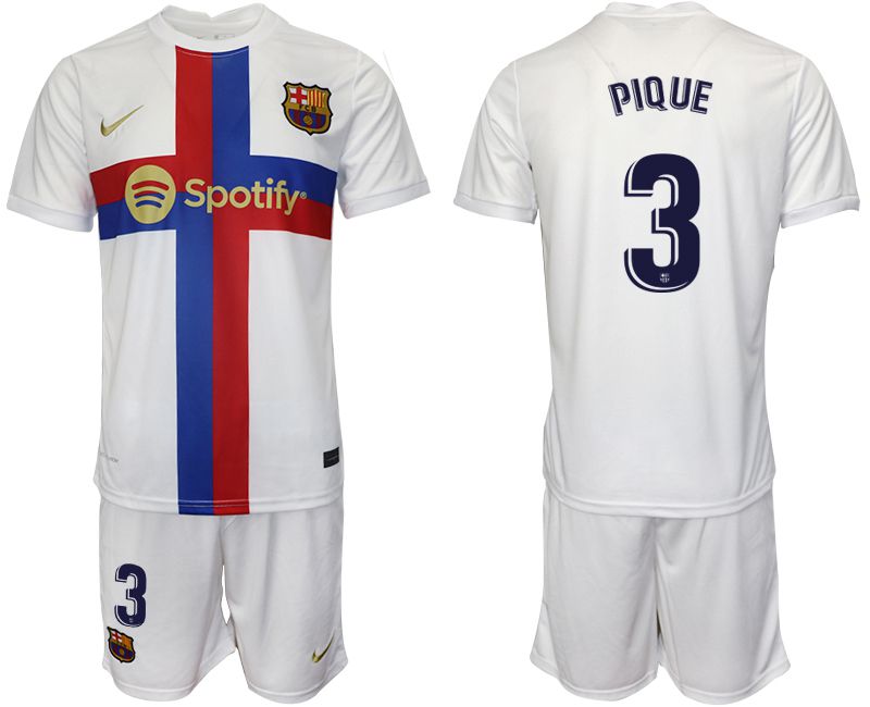 Men 2022-2023 Club Barcelona white away 3 Soccer Jersey